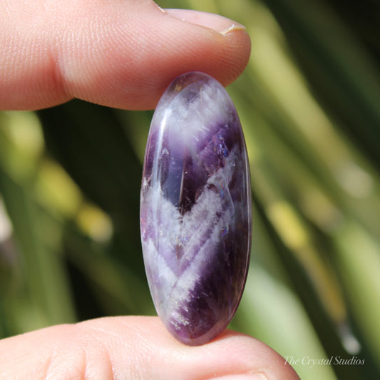 Chevron Amethyst Polished Cabochon Crystal