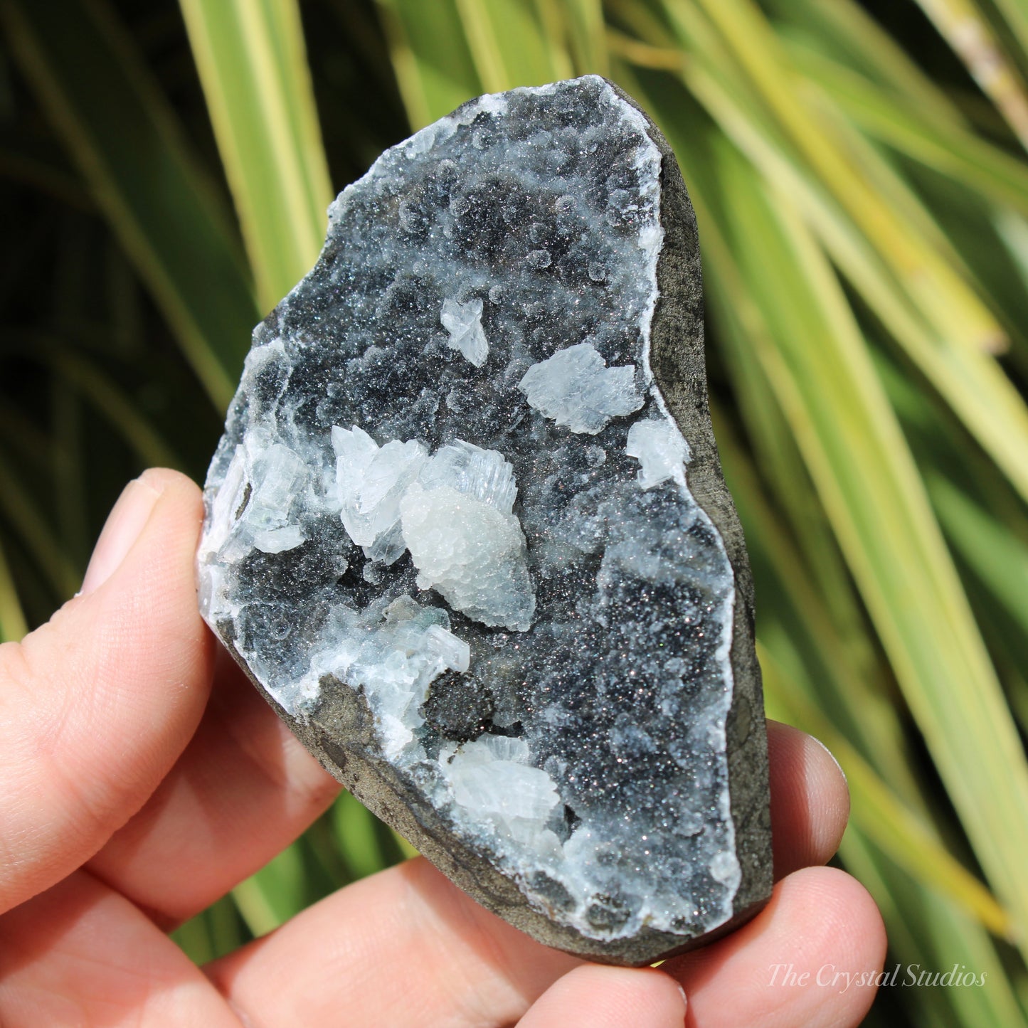 Chalcedony & Calcite Natural Crystal Geode