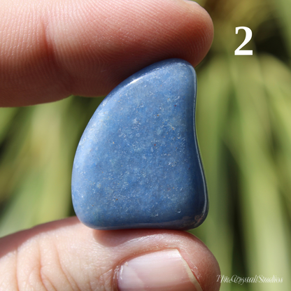 Blue Quartz Polished Crystal Tumblestones