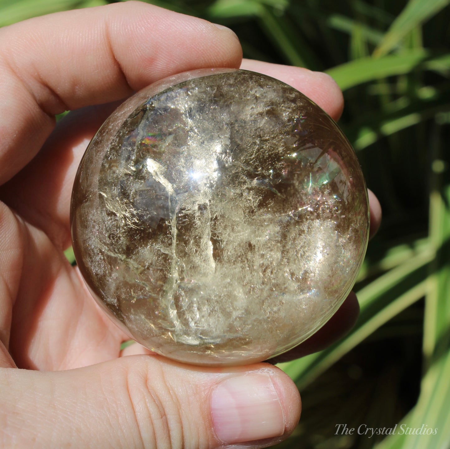 Natural Citrine Polished Crystal Sphere