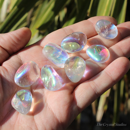 Angel Aura Quartz Polished Crystal Tumblestones