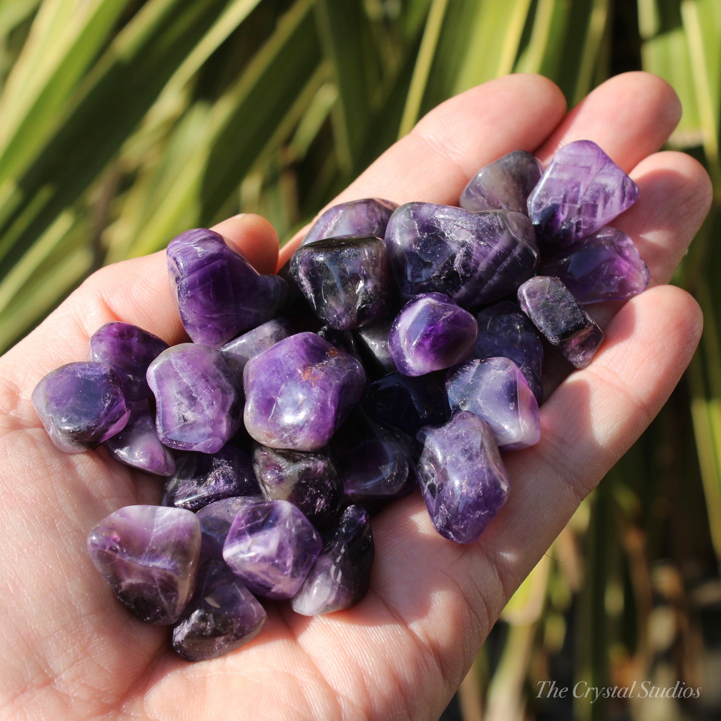 Chevron Amethyst Polished Crystal Tumblestones