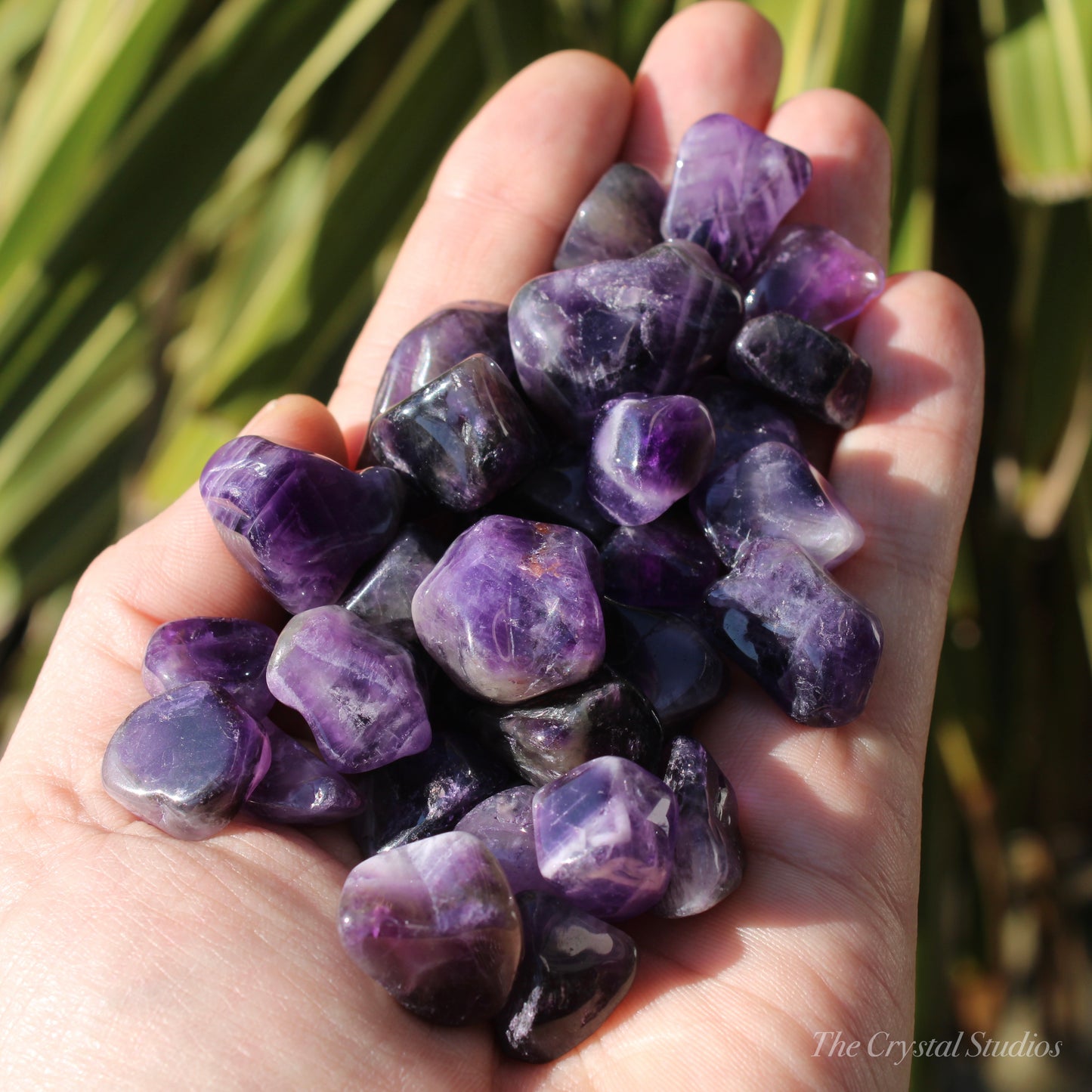 Chevron Amethyst Polished Crystal Tumblestones